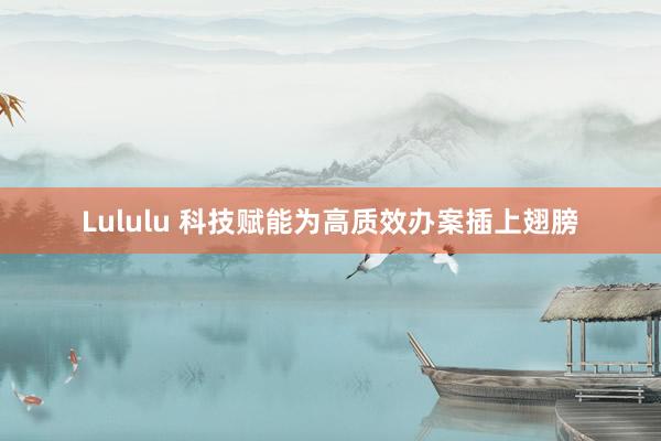 Lululu 科技赋能为高质效办案插上翅膀